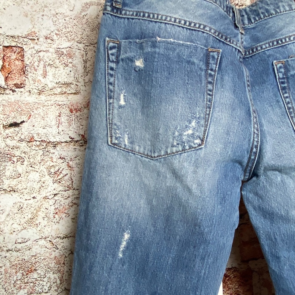 One x One Teaspoon Womenʻs Distressed White Wash Jeans Size 28 - Picture 8 of 11